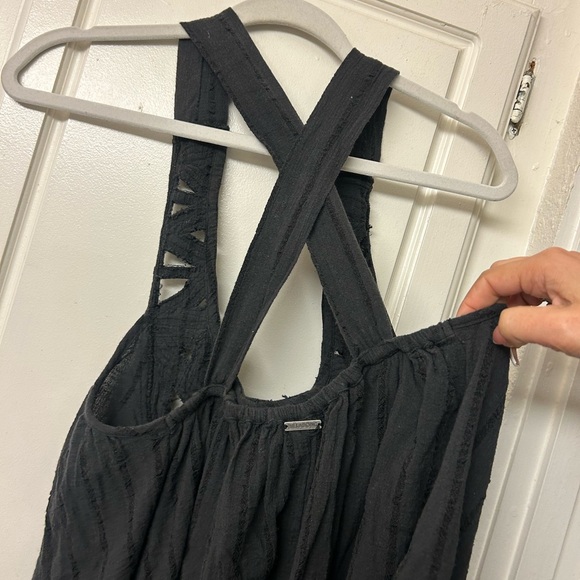 Billabong Black Tank Y2K Tunic Size Small Beach Top Shirt Long Tank - Picture 10 of 10